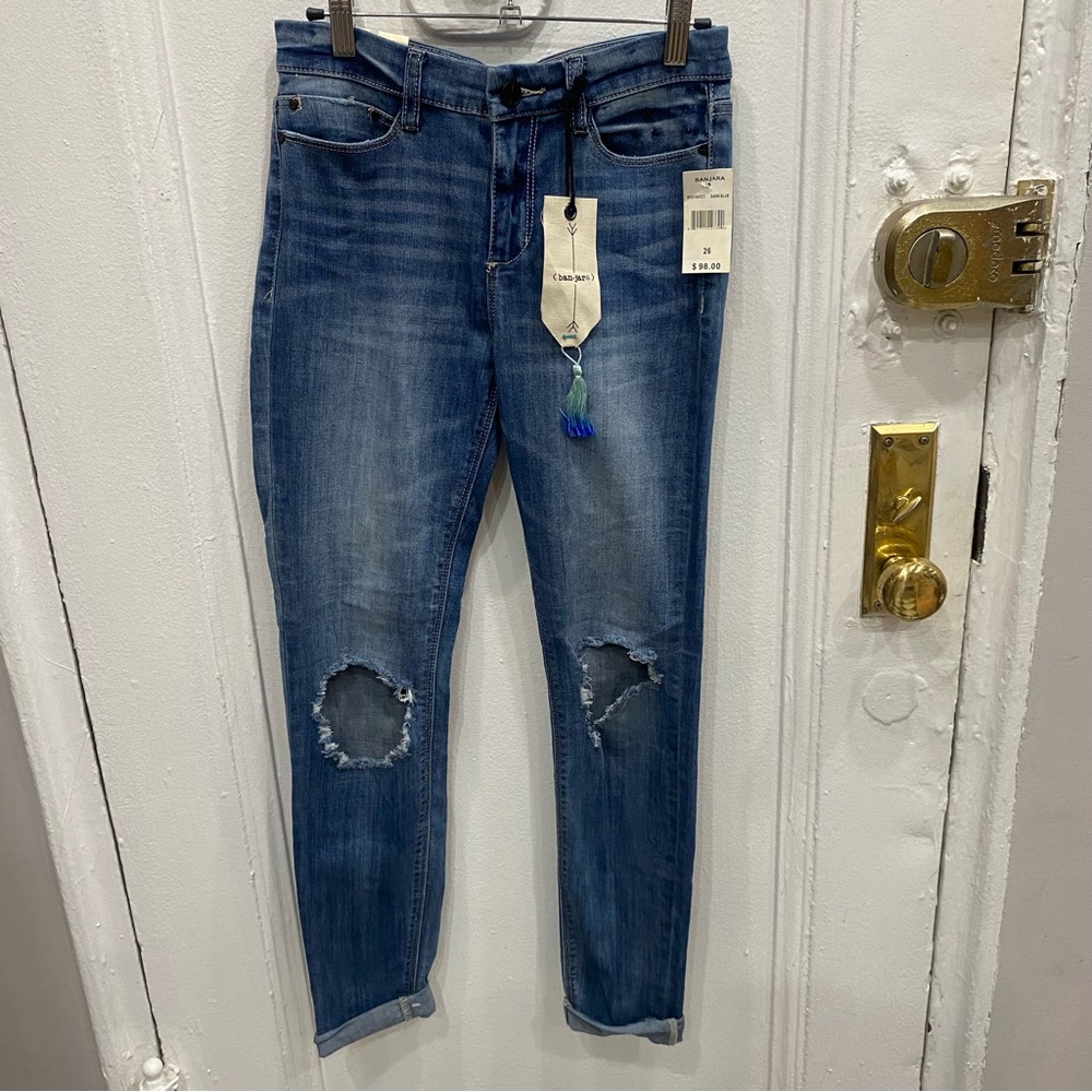 Banjara Ankle Skinny Jean Distressed Denim size 26 NWT